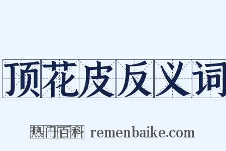 顶花皮反义词是什么意思的图片